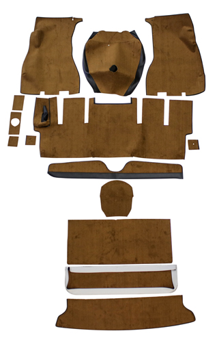 Carpet kit Volvo 1800E 1972 brown in the group Volvo / 1800 / Interior / Upholstery 1800E / Upholstery code 331-629 1970-71 at VP Autoparts Inc. (000365)