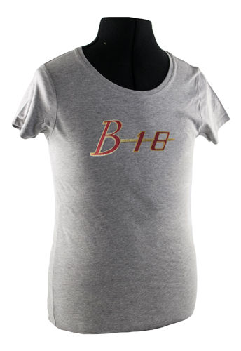 T-Shirt woman grey B18 emblem in the group Accessories / T-shirts / T-shirts 140/164 at VP Autoparts Inc. (VP-TSWGY24)