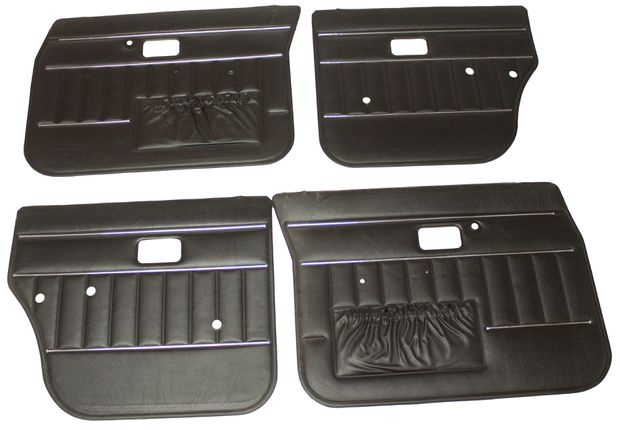 Door panel kit 144/145/164 74-75 black in the group Volvo / 140/164 / Interior / Upholstery 144 / Upholstery 144 GL code 257- black leather at VP Autoparts Inc. (0971)