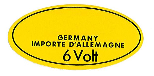 Decal Ignition Bosch 6v B16 yellow in the group Volvo / Amazon/122 / Electrical components / Ignition system / Ignition coil, spark plugs, cables B16 at VP Autoparts Inc. (107)