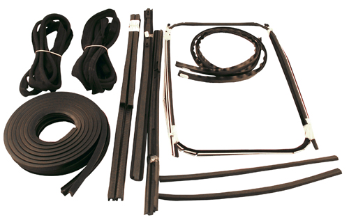 Door seal kit PV with black windlace in the group Volvo / PV/Duett / Body / Rutor/gummilister / Gummilist och packningar 544 at VP Autoparts Inc. (1100)