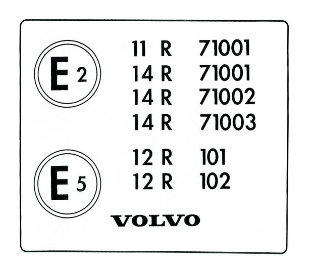 Decal Vehicle identification 140 in the group Volvo / 140/164 / Miscellaneous / Decals / Decals 140 at VP Autoparts Inc. (113)