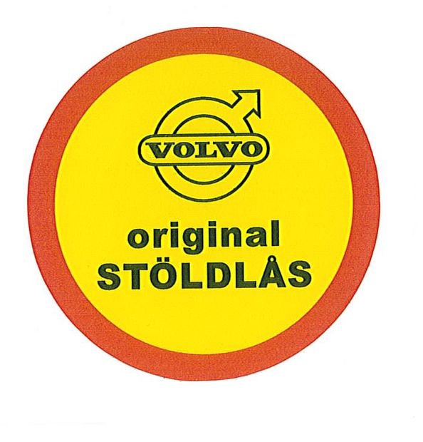 Decal Volvo original antitheft in the group Volvo / 140/164 / Miscellaneous / Decals / Decals 140 at VP Autoparts Inc. (115)