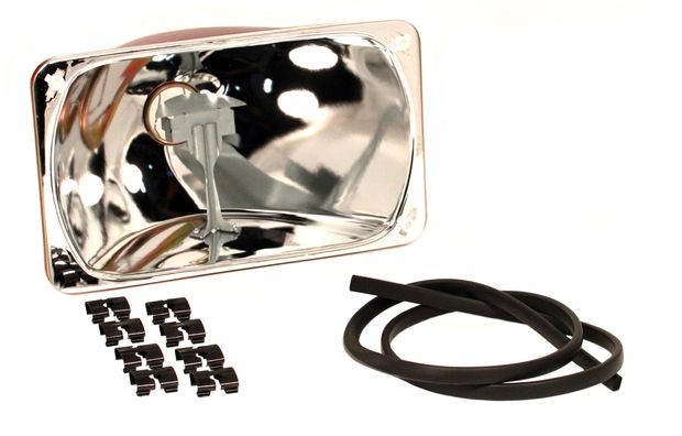 Reflector Headlight 240 81- LH Traffic in the group Volvo / 240/260 / Electrical components / Front lights / Headlight 240/260 rectangular 1981- at VP Autoparts Inc. (1372381)