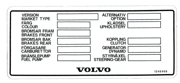 Decal type 240/260/262 white in the group Volvo / 240/260 / Miscellaneous / Decals / Decals 240/260 at VP Autoparts Inc. (156)