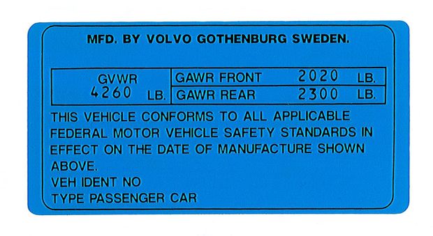 Dekal kaross 164 1975 i gruppen Volvo / 140/164 /        / Dekaler       / Dekaler 164 hos VP Autoparts Inc. (162)