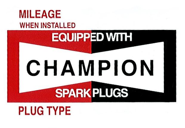 Decal Champion spark plugs in the group Volvo / 140/164 / Miscellaneous / Decals / Decals 140 at VP Autoparts Inc. (166)