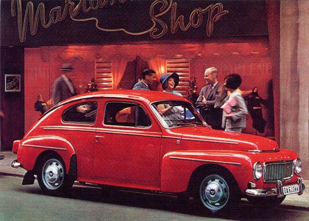 Post card  Volvo PV544 Red in the group Accessories / Prints / Post cards at VP Autoparts Inc. (178-50)