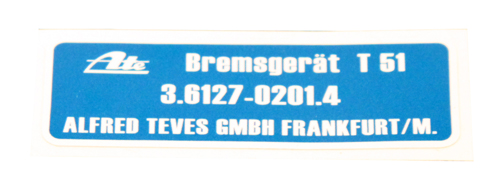 Decal ATE Bremsgerät in the group Volvo / 140/164 / Miscellaneous / Decals / Decals 164 at VP Autoparts Inc. (195)