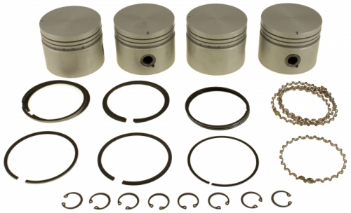 Kolvsats (4 st) med moly-ringar B20/B30 0,030