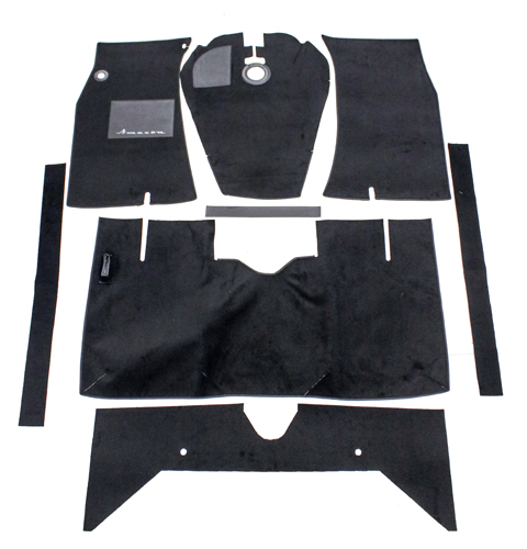 Carpet kit black for Volvo 122 65-70 M/T in the group Volvo / Amazon/122 / Interior / Upholstery 220 / Upholstery Amazon Code 510-518 1965 at VP Autoparts Inc. (277220)