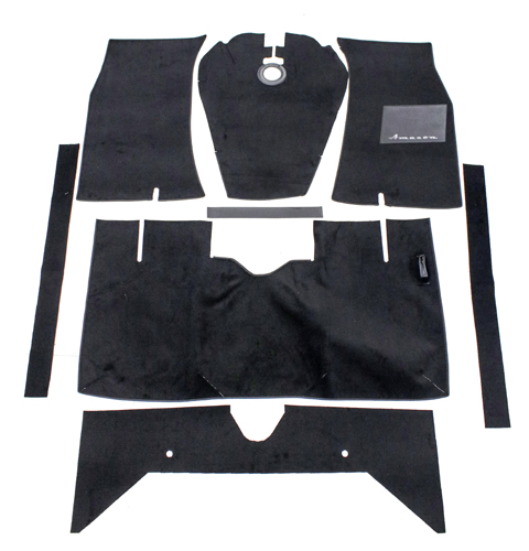 Carpet kit Volvo 122 black RHD in the group Volvo / Amazon/122 / Interior / Mats/carpets / Carpets and accessories 122 wagon at VP Autoparts Inc. (277220RHD)