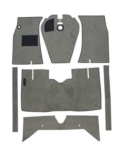 Carpet kit grey for Volvo 122 65-70 M/T in the group Volvo / Amazon/122 / Interior / Upholstery 220 / Upholstery 122 wagon code 510-518 1965 at VP Autoparts Inc. (277221)