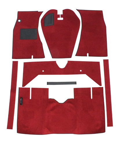Carpet kit red for Volvo 122 65-70 BW35 in the group Volvo / Amazon/122 / Interior / Mats/carpets / Carpets and accessories Amazon/122 2d/4d at VP Autoparts Inc. (277227AT)