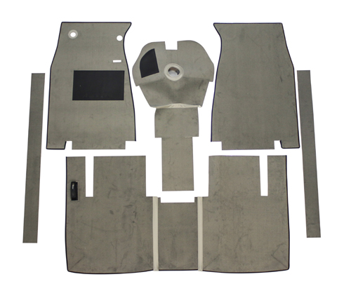 Carpet kit Volvo 122 57-61 grey in the group Volvo / Amazon/122 / Interior / Upholstery 220 / Upholstery 122 wagon code 504-215 1962-63 at VP Autoparts Inc. (277230)