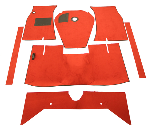 Carpet kit Red for Volvo 122  62-64 M/T in the group Volvo / Amazon/122 / Interior / Mats/carpets / Carpets and accessories Amazon/122 2d/4d at VP Autoparts Inc. (277231)