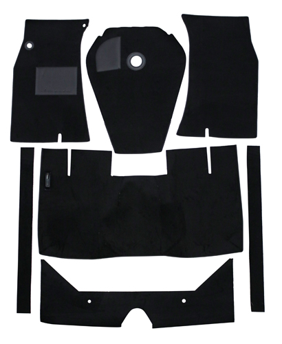 Carpet kit black for Volvo 122 62-64 M/T in the group Volvo / Amazon/122 / Interior / Mats/carpets / Carpets and accessories Amazon/122 2d/4d at VP Autoparts Inc. (277233)