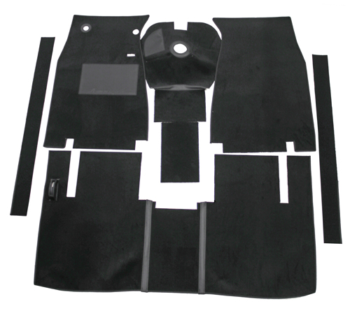 Carpet kit Volvo 122 57-61 black in the group Volvo / Amazon/122 / Interior / Mats/carpets / Carpets and accessories Amazon/122 2d/4d at VP Autoparts Inc. (277234)