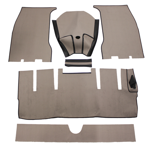 Carpet kit Volvo P1800 greybeige RHD w in the group Volvo / 1800 / Interior / Upholstery Jensen / Upholstery code 304-214 vinyl 1961-62 at VP Autoparts Inc. (277300RHD)