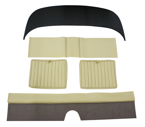 Rear seat kit P1800 61-62 white in the group Volvo / 1800 / Interior / Upholstery Jensen / Upholstery code 304-214 vinyl 1961-62 at VP Autoparts Inc. (277303)