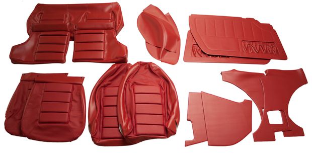 Upholstery set 1800 ES bright red in the group Volvo / 1800 / Interior / Upholstery 1800ES / Upholstery 1800 red 1973 special at VP Autoparts Inc. (462890-RED)
