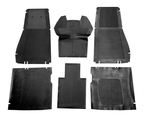 Rubber mat set  PV/Duett black in the group Volvo / PV/Duett / Interior / Mats/carpets / Rubber mats and accessories 445/210 at VP Autoparts Inc. (655949)