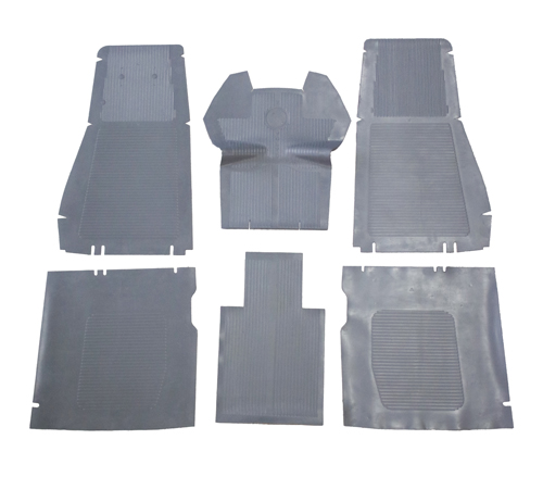 Rubber mat set PV/210 47-68 grey in the group Volvo / PV/Duett / Interior / Mats/carpets / Rubber mats and accessories 445/210 at VP Autoparts Inc. (659476)