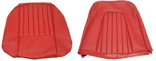 Cover Front seat P1800 1963 red leather in the group Volvo / 1800 / Interior / Upholstery Jensen / Upholstery code 305-218 1963 at VP Autoparts Inc. (668052-84)