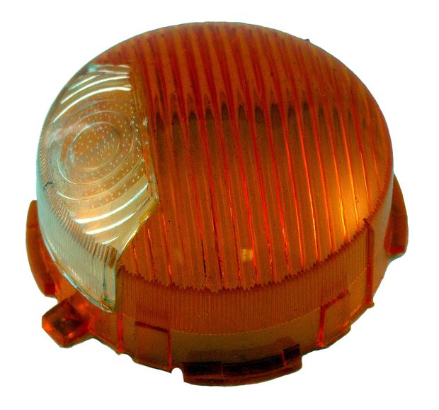 Flasher lens 1800 amber/white in the group Volvo / 1800 / Electrical components / Turn signal / Turn signal 1800 1961-73 at VP Autoparts Inc. (668196)