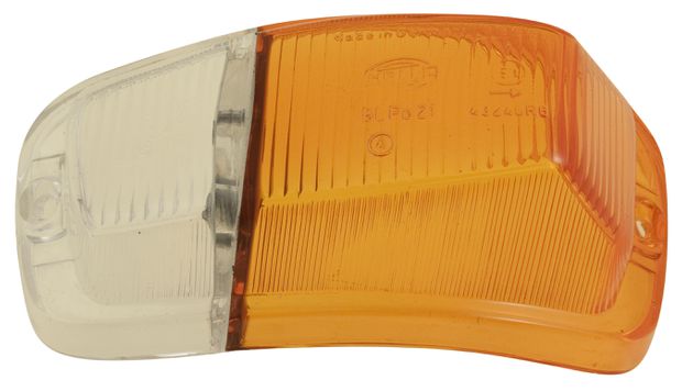 Flasher lens Amazon yellow/white LH in the group Volvo / Amazon/122 / Electrical components / Turn signal / Flasher Amazon B18/B20 at VP Autoparts Inc. (668911)