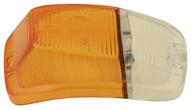 Flasher lens Amazon yellow/white RH in the group Volvo / Amazon/122 / Electrical components / Flasher / Flasher Amazon B18/B20 at VP Autoparts Inc. (668912)