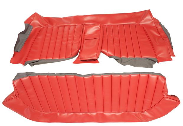 Cover Rear seat Amazon 4d 1962 US red in the group Volvo / Amazon/122 / Interior / Upholstery 120/130 / Upholstery Amazon/122 code 152-229 1962-63 at VP Autoparts Inc. (690838-39)