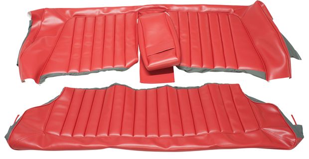 Cover Rear seat 130 1962 US red in the group Volvo / Amazon/122 / Interior / Upholstery 120/130 / Upholstery Amazon/122 code 407-234 1962-63 at VP Autoparts Inc. (690882-08)