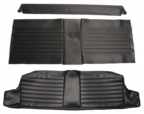Cover Rear seat 1800S/E 64-71 black in the group Volvo / 1800 / Interior / Upholstery 1800E / Upholstery code 344-769 1970-71 at VP Autoparts Inc. (691054-72)