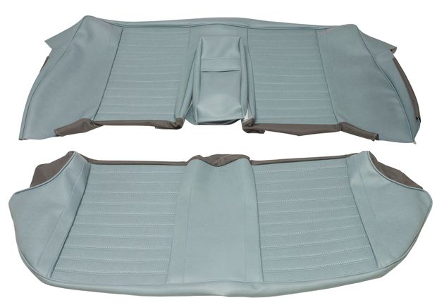 Cover Rear seat 120 4d 1965 light blue in the group Volvo / Amazon/122 / Interior / Upholstery 120/130 / Upholstery Amazon/122 code 170-505 1965 at VP Autoparts Inc. (691468-69)