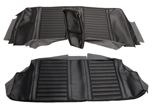 Cover Rear seat 130 2d 65-68 black in the group Volvo / Amazon/122 / Interior / Upholstery 120/130 / Upholstery Amazon/122 code 428-584 1967-68 at VP Autoparts Inc. (691472-73)