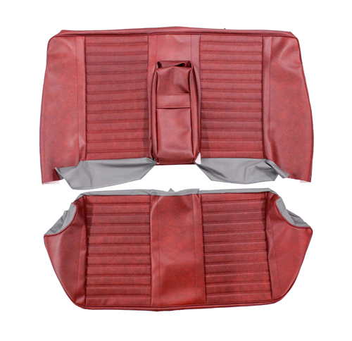 Cover Rear seat 120 4d 65-66 red in the group Volvo / Amazon/122 / Interior / Upholstery 120/130 / Upholstery Amazon/122 code 175-523 1966 at VP Autoparts Inc. (691763-64)