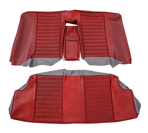 Cover Rear seat 130 2d 65-66 red in the group Volvo / Amazon/122 / Interior / Upholstery 120/130 / Upholstery Amazon/122 code 420-532 1966 at VP Autoparts Inc. (691772-73)