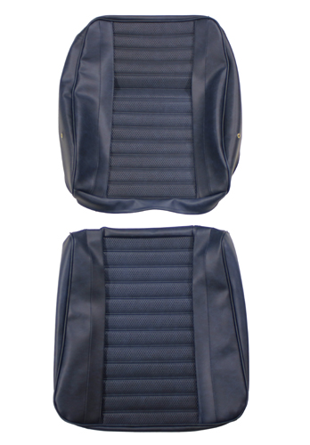 Front seat upholstery set 120 1968 blue in the group Volvo / Amazon/122 / Interior / Upholstery 220 / Upholstery 122 wagon code 521-576 1968 at VP Autoparts Inc. (692570-71)