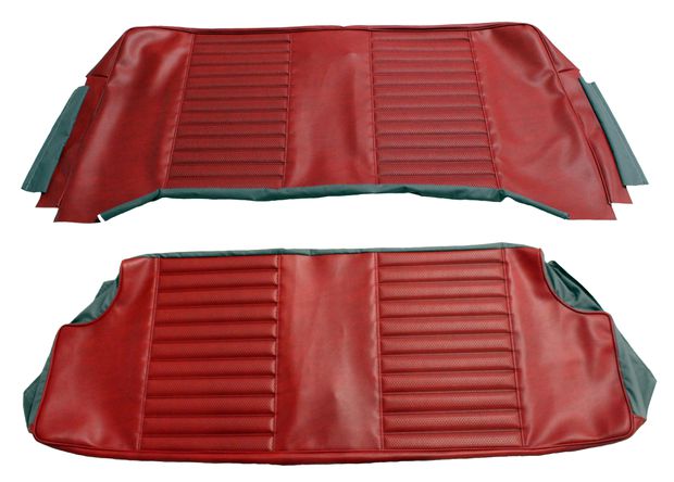 Cover Rear seat 120 2d 1969 red in the group Volvo / Amazon/122 / Interior / Upholstery 120/130 / Upholstery Amazon/122 code 432-597 1969 at VP Autoparts Inc. (692895-96)