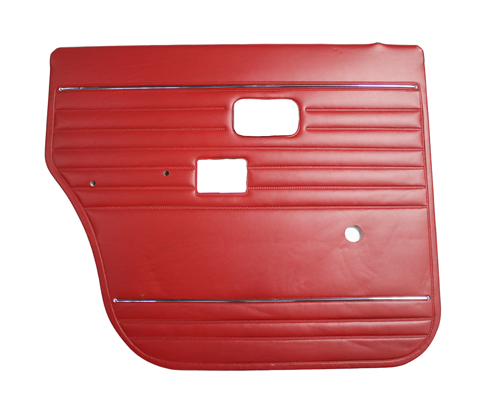 Door panel 144/145 red LHR in the group Volvo / 140/164 / Interior / Upholstery 144 / Upholstery 144 code 714-609/720-615 red at VP Autoparts Inc. (693009)