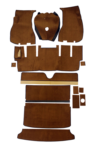 Carpet kit 1800E 1970 Brown/beige in the group Volvo / 1800 / Interior / Upholstery 1800E / Upholstery 1800E code 331-629 beige/brown 1970-71 at VP Autoparts Inc. (693279)