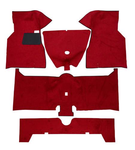 Carpet kit Volvo 140 1972 Red textile in the group Volvo / 140/164 / Interior / Mats/carpets / Mats/carpets 140 at VP Autoparts Inc. (693931)
