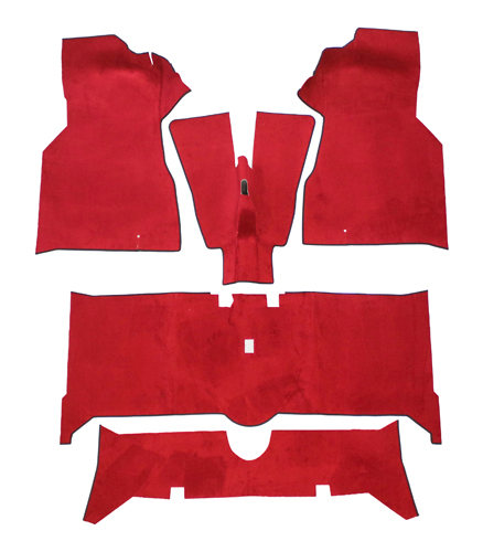 Carpet kit Volvo 140 73-74 red textile in the group Volvo / 140/164 / Interior / Mats/carpets / Mats/carpets 140 at VP Autoparts Inc. (693941)