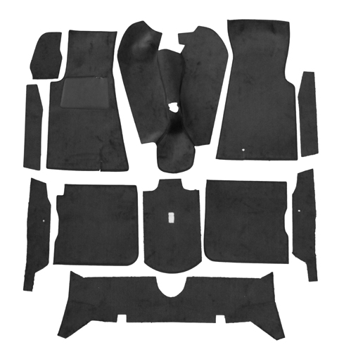 Carpet kit Volvo 164 black ch.no. -50000 in the group Volvo / 140/164 / Interior / Mats/carpets / Mats/carpets 164 at VP Autoparts Inc. (693950)