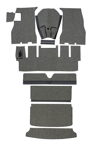 Carpet kit Volvo 1800S grey textile in the group Volvo / 1800 / Interior / Upholstery 1800S / Upholstery code 320-558 1964-69 at VP Autoparts Inc. (696009)