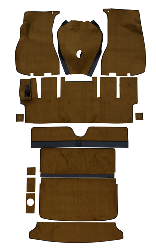 Carpet kit Volvo 1800E 70-71 Brown/Black in the group Volvo / 1800 / Interior / Upholstery 1800E / Upholstery code 343-768 1970-71 at VP Autoparts Inc. (696010)
