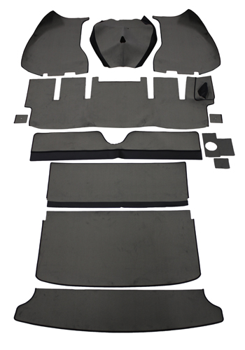 Carpet kit Volvo 1800E -71 grey RHD in the group Volvo / 1800 / Interior / Upholstery 1800E / Upholstery code 330-628 1970-71 at VP Autoparts Inc. (696014RHD)