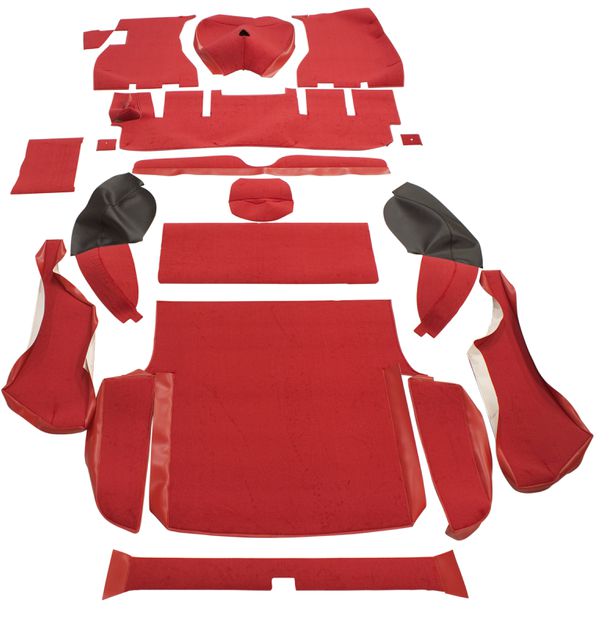 Carpet kit Volvo 1800ES red in the group Volvo / 1800 / Interior / Upholstery 1800ES / Upholstery code 441-816 1972 at VP Autoparts Inc. (696015)