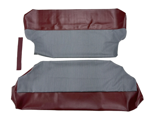 Cover Rear seat 445 1957 maroon/grey in the group Volvo / PV/Duett / Interior / Upholstery 445 / Upholstery 445 code 115- 1956-57 at VP Autoparts Inc. (95707-08)